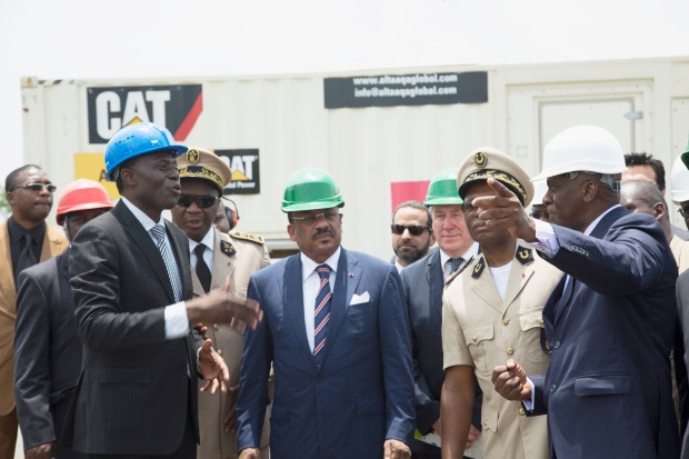 Eugene Lee, Construction Director of Eneo, H.E. Atangana Kouna Basile, Cameroon’s Minister of Water Resources and Energy, Majid Zahid, Strategic Director of Altaaqa Global, Kevin Foo, CEO of Victoria Oil & Gas, Joel Nana Kontchou, CEO of Eneo